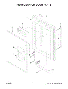 Refrigerator Door Parts parts for Kitchenaid Bottom-Mount Refrigerator KRBR102ESS03 from AppliancePartsPros.com