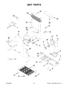 Unit Parts parts for Kitchenaid Bottom-Mount Refrigerator KRBR102ESS03 from AppliancePartsPros.com