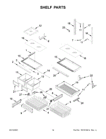 Shelf Parts parts for Kitchenaid Bottom-Mount Refrigerator KRBR102ESS03 from AppliancePartsPros.com