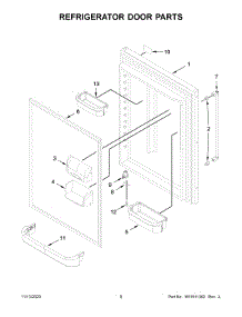 Refrigerator Door Parts parts for Kitchenaid Bottom-Mount Refrigerator KRBR109ESS02 from AppliancePartsPros.com
