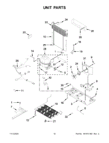 Unit Parts parts for Kitchenaid Bottom-Mount Refrigerator KRBR109ESS02 from AppliancePartsPros.com