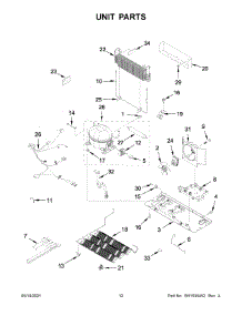 Unit Parts parts for Kitchenaid Bottom-Mount Refrigerator KRBR109ESS03 from AppliancePartsPros.com