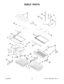 Shelf Parts parts for Kitchenaid Bottom-Mount Refrigerator KRBR109ESS03 from AppliancePartsPros.com