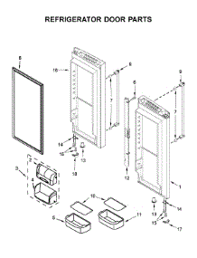 Refrigerator Door Parts parts for Kitchenaid Bottom-Mount Refrigerator KRFC300EBS01 from AppliancePartsPros.com