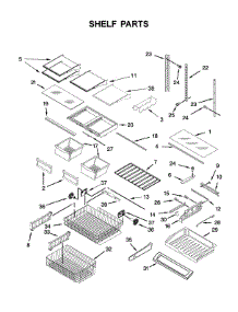 Shelf Parts parts for Kitchenaid Bottom-Mount Refrigerator KRFC300EBS01 from AppliancePartsPros.com