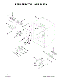 Refrigerator Liner Parts parts for Kitchenaid Bottom-Mount Refrigerator KRFC300EBS05 from AppliancePartsPros.com