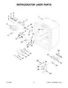 Refrigerator Liner Parts parts for Kitchenaid Refrigerator KRFC300EBS06 from AppliancePartsPros.com