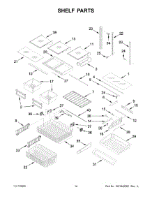 Shelf Parts parts for Kitchenaid Refrigerator KRFC300EBS06 from AppliancePartsPros.com