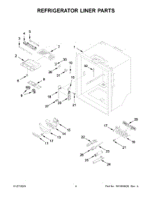 Refrigerator Liner Parts parts for Kitchenaid Refrigerator KRFC300EBS07 from AppliancePartsPros.com