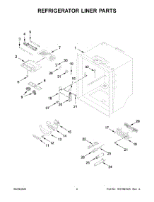 Refrigerator Liner Parts parts for Kitchenaid Bottom-Mount Refrigerator KRFC300EBS08 from AppliancePartsPros.com