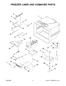 Freezer Liner And Icemaker Parts parts for Kitchenaid Bottom-Mount Refrigerator KRFC300EBS08 from AppliancePartsPros.com