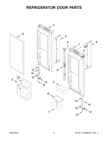 Refrigerator Door Parts parts for Kitchenaid Bottom-Mount Refrigerator KRFC300EBS08 from AppliancePartsPros.com