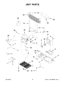 Unit Parts parts for Kitchenaid Bottom-Mount Refrigerator KRFC300ESS07 from AppliancePartsPros.com