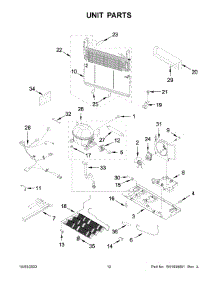 Unit Parts parts for Kitchenaid Refrigerator KRFC300ESS08 from AppliancePartsPros.com