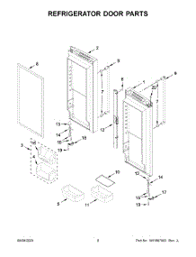 Refrigerator Door Parts parts for Kitchenaid Bottom-Mount Refrigerator KRFC300ESS10 from AppliancePartsPros.com