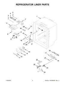 Refrigerator Liner Parts parts for Kitchenaid Bottom-Mount Refrigerator KRFC300ESS11 from AppliancePartsPros.com