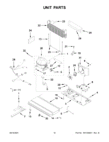 Unit Parts parts for Kitchenaid Bottom-Mount Refrigerator KRFC300EWH03 from AppliancePartsPros.com