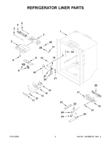 Refrigerator Liner Parts parts for Kitchenaid Bottom-Mount Refrigerator KRFC300EWH09 from AppliancePartsPros.com