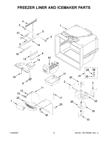 Freezer Liner And Icemaker Parts parts for Kitchenaid Bottom-Mount Refrigerator KRFC300EWH11 from AppliancePartsPros.com
