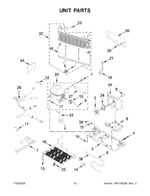 Unit Parts parts for Kitchenaid Bottom-Mount Refrigerator KRFC300EWH11 from AppliancePartsPros.com