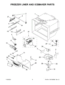Freezer Liner And Icemaker Parts parts for Kitchenaid Bottom-Mount Refrigerator KRFC302EBS02 from AppliancePartsPros.com