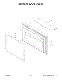 Freezer Door Parts parts for Kitchenaid Bottom-Mount Refrigerator KRFC302EBS02 from AppliancePartsPros.com