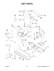 Unit Parts parts for Kitchenaid Bottom-Mount Refrigerator KRFC302EBS02 from AppliancePartsPros.com