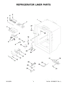 Refrigerator Liner Parts parts for Kitchenaid Bottom-Mount Refrigerator KRFC302EBS08 from AppliancePartsPros.com