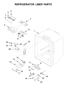 Refrigerator Liner Parts parts for Kitchenaid Bottom-Mount Refrigerator KRFC302EPA02 from AppliancePartsPros.com