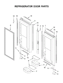 Refrigerator Door Parts parts for Kitchenaid Bottom-Mount Refrigerator KRFC302EPA02 from AppliancePartsPros.com
