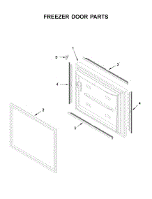 Freezer Door Parts parts for Kitchenaid Bottom-Mount Refrigerator KRFC302EPA02 from AppliancePartsPros.com
