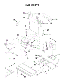 Unit Parts parts for Kitchenaid Bottom-Mount Refrigerator KRFC302EPA02 from AppliancePartsPros.com