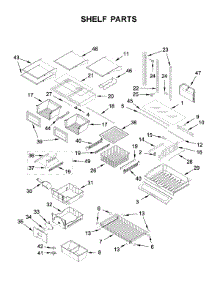Shelf Parts parts for Kitchenaid Bottom-Mount Refrigerator KRFC302EPA02 from AppliancePartsPros.com