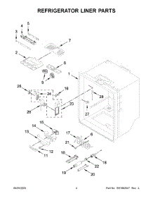 Refrigerator Liner Parts parts for Kitchenaid Bottom-Mount Refrigerator KRFC302EPA08 from AppliancePartsPros.com