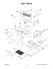 Unit Parts parts for Kitchenaid Bottom-Mount Refrigerator KRFC302EPA08 from AppliancePartsPros.com