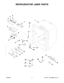 Refrigerator Liner Parts parts for Kitchenaid Bottom-Mount Refrigerator KRFC302ESS02 from AppliancePartsPros.com