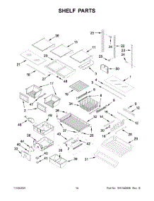 Shelf Parts parts for Kitchenaid Bottom-Mount Refrigerator KRFC302ESS02 from AppliancePartsPros.com