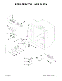 Refrigerator Liner Parts parts for Kitchenaid Bottom-Mount Refrigerator KRFC302ESS03 from AppliancePartsPros.com