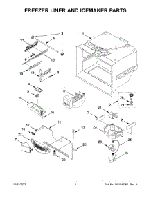 Freezer Liner And Icemaker Parts parts for Kitchenaid Refrigerator KRFC302ESS07 from AppliancePartsPros.com