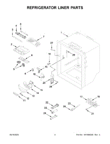 Refrigerator Liner Parts parts for Kitchenaid Bottom-Mount Refrigerator KRFC302ESS08 from AppliancePartsPros.com
