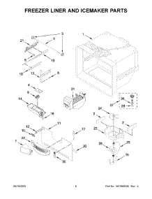 Freezer Liner And Icemaker Parts parts for Kitchenaid Bottom-Mount Refrigerator KRFC302ESS08 from AppliancePartsPros.com