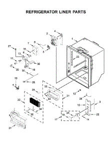 Refrigerator Liner Parts parts for Kitchenaid Bottom-Mount Refrigerator KRFC604FSS02 from AppliancePartsPros.com