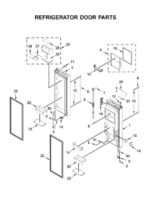 Refrigerator Door Parts parts for Kitchenaid Bottom-Mount Refrigerator KRFC604FSS02 from AppliancePartsPros.com