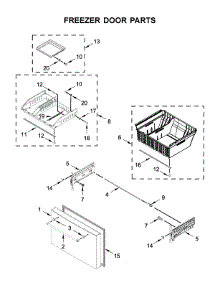 Freezer Door Parts parts for Kitchenaid Bottom-Mount Refrigerator KRFC604FSS02 from AppliancePartsPros.com
