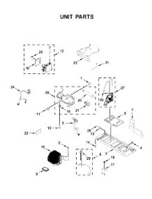 Unit Parts parts for Kitchenaid Bottom-Mount Refrigerator KRFC604FSS02 from AppliancePartsPros.com
