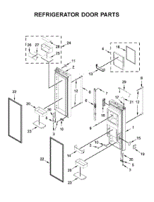 Refrigerator Door Parts parts for Kitchenaid Bottom-Mount Refrigerator KRFC604FSS03 from AppliancePartsPros.com