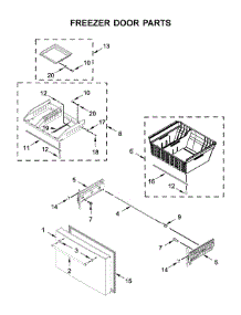 Freezer Door Parts parts for Kitchenaid Bottom-Mount Refrigerator KRFC604FSS03 from AppliancePartsPros.com