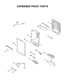 Dispenser Front Parts parts for Kitchenaid Bottom-Mount Refrigerator KRFC604FSS03 from AppliancePartsPros.com