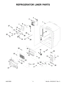 Refrigerator Liner Parts parts for Kitchenaid Bottom-Mount Refrigerator KRFC704FBS02 from AppliancePartsPros.com