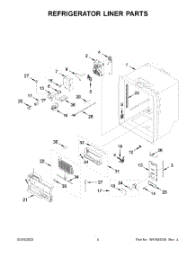 Refrigerator Liner Parts parts for Kitchenaid Bottom-Mount Refrigerator KRFC704FBS04 from AppliancePartsPros.com